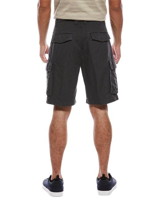 Brunello Cucinelli Black Linen-Blend Cargo Short for men