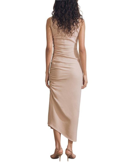 Reiss Natural Brooke Maxi Cutout Dress