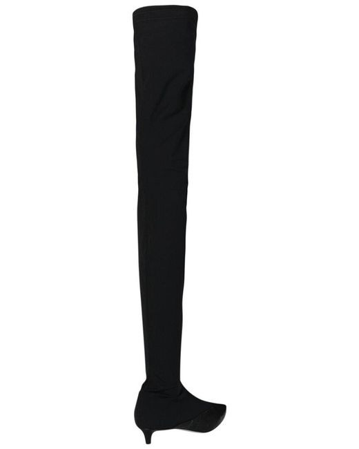 Givenchy Black Stretch Leather Over-The-Knee Boot