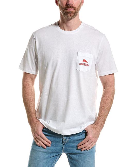 Tommy Bahama White Iron Out The Details Pocket T-shirt for men