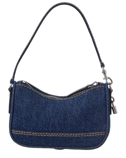 Marc Jacobs Blue Denim Drifter Slg Convertible Wristlet