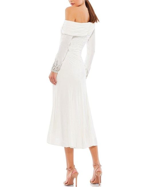 Mac Duggal White Dress