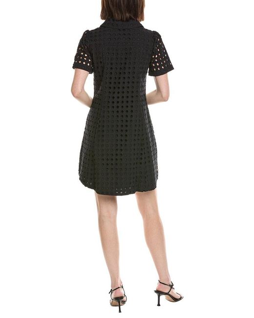 Cece Black Collared Shirtdress