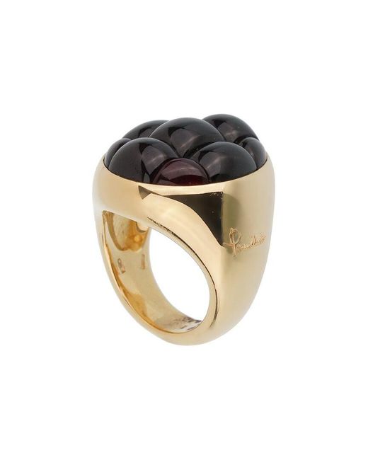 Pomellato Black 18K 24.00 Ct. Tw. Garnet Cocktail Ring (Authentic Pre-Owned)