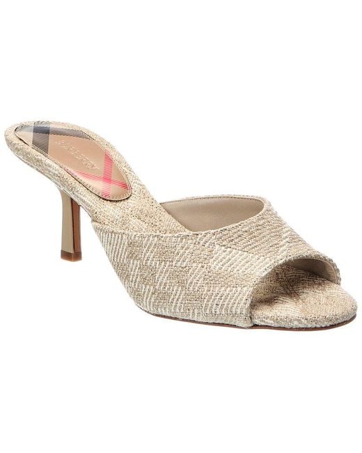 Burberry Natural Mews Low 65 Canvas Sandal