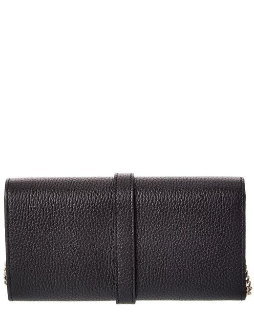 Gucci Black Jackie 1961 Leather Wallet On Chain