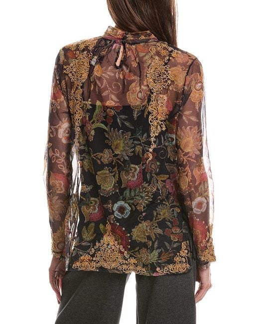 Johnny Was Brown Francisca Blouse