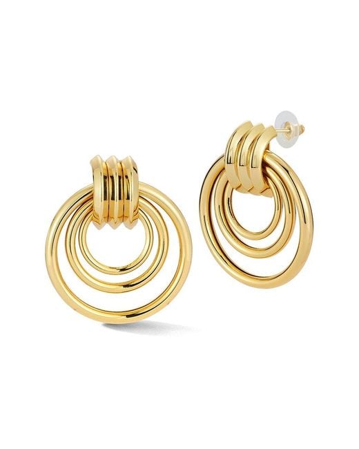 Glaze Jewelry Metallic Plated Bold Triple-Hoop Drop Earrings
