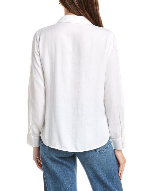 Bella Dahl White Clean Front Pullover