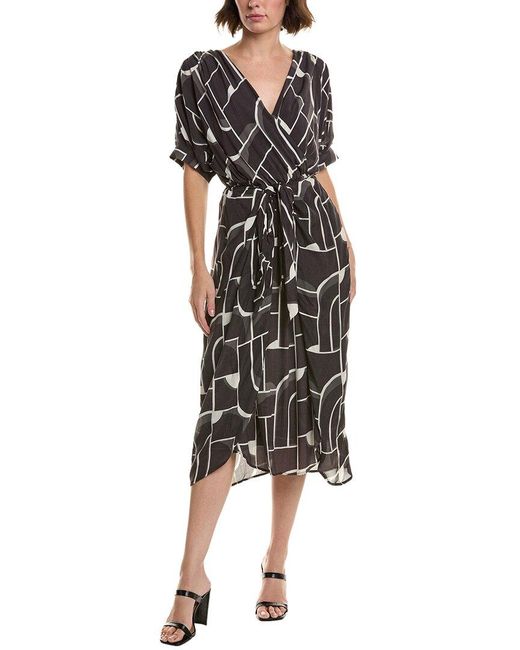 Velvet By Graham & Spencer Black Elise Midi Dress
