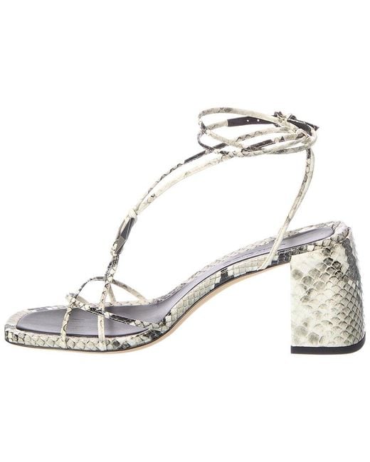 Jimmy Choo Metallic Leather Wedge Sandal