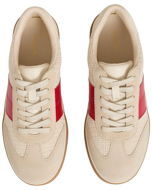 Reiss Natural Lizzie Leather Sneaker