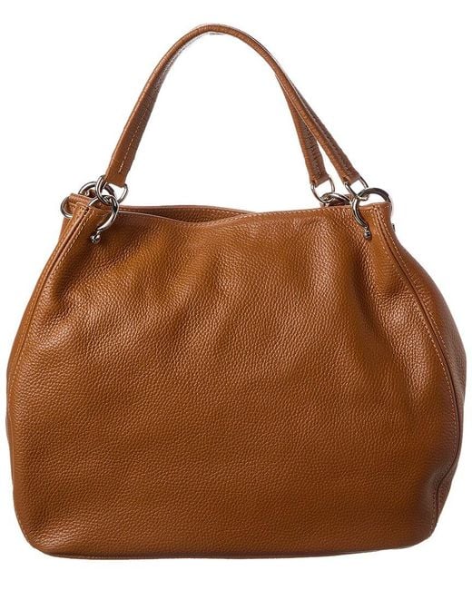 Italian Leather Brown Top Handle Bag