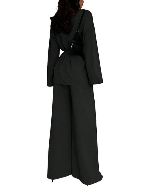 BELLA DESERT Black 2Pc Cardigan & Pant Set