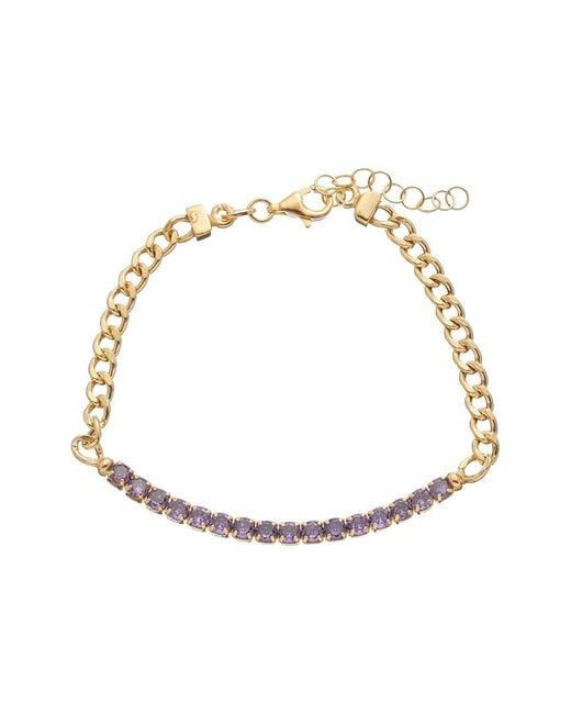 Meshmerise Metallic 18k Over Silver 1.50 Ct. Tw. Purple Amethyst Bracelet