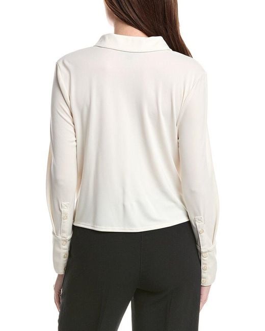 Kenneth Cole White Drape Top
