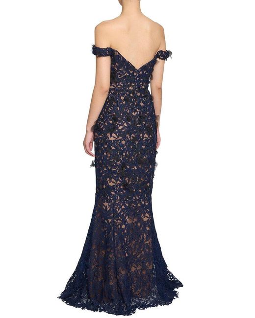 Marchesa Blue Gown