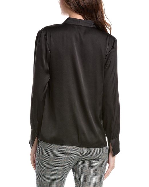 Anne Klein Black Button Blouse