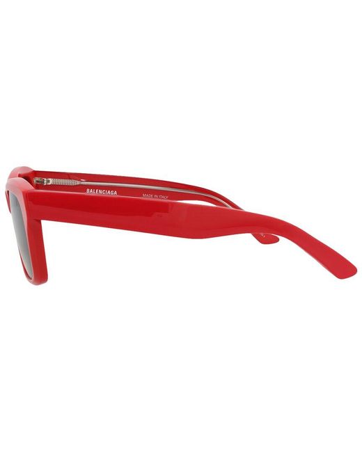 Balenciaga Red 55Mm Sunglasses for men