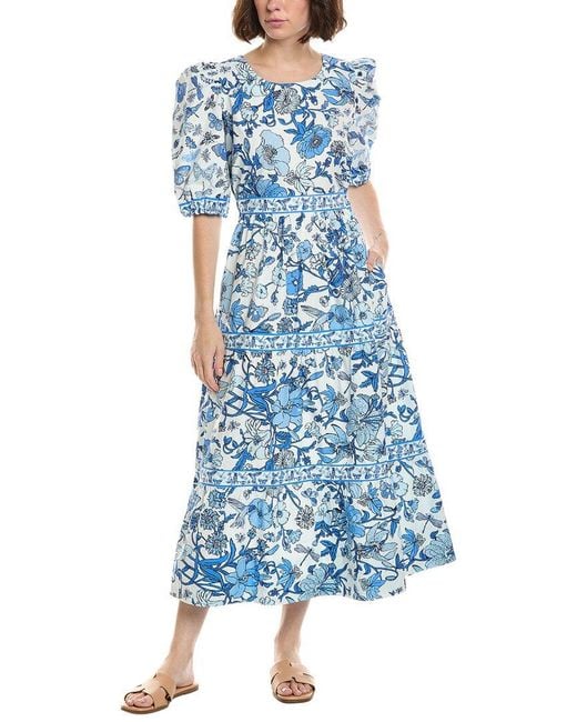 Gretchen Scott Blue Frolic Maxi Dress