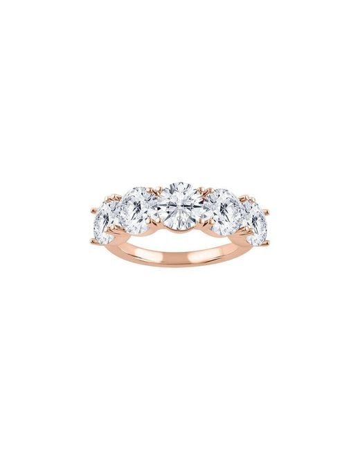 Lab Grown Diamonds White 14K Rose 3.00 Ct. Tw. Lab-Grown Diamond Ring