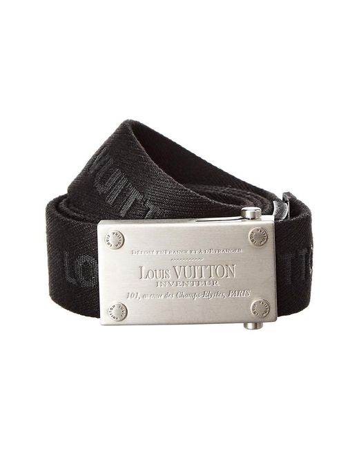 Louis Vuitton Black Canvas Ceinture 
