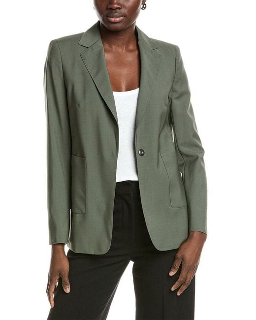 Akris Punto Green Wool-Blend Blazer