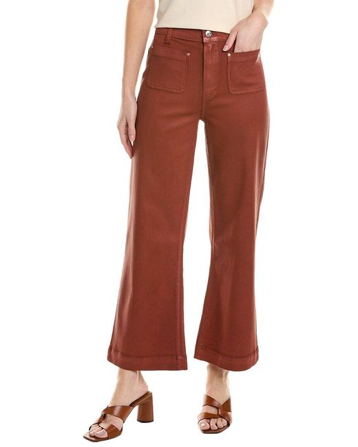 PAIGE Red Leenah Clay Sunset Bootcut Jean
