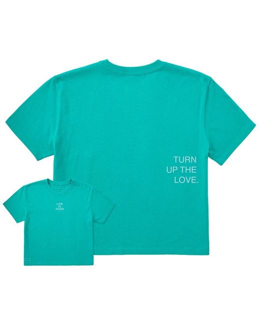Life Is Good. Blue Crusher Boxy T-Shirt