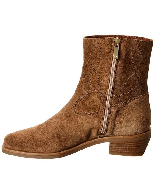 Aquatalia Brown Gaetanna Weatherproof Suede Boot