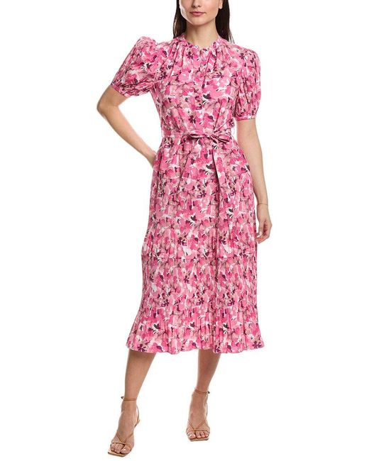 10 Crosby Derek Lam Pink Alexandra Puff Sleeve Shirtdress