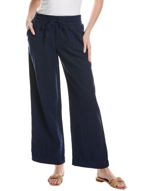 Tommy Bahama Blue Two Palms Straight High-Rise Easy Linen Pant