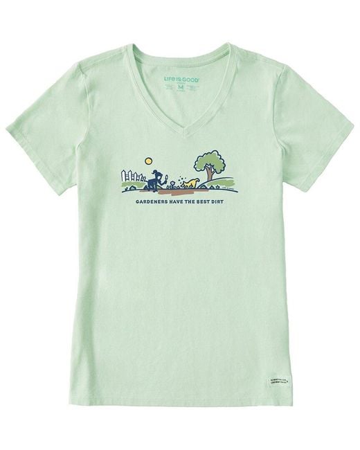 Life Is Good. Green Crusher Lite T-Shirt