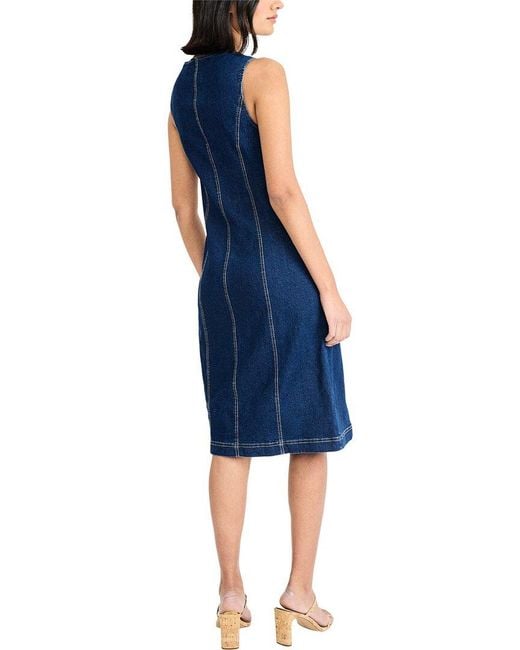 Maggy London Blue Sleeveless Midi Dress