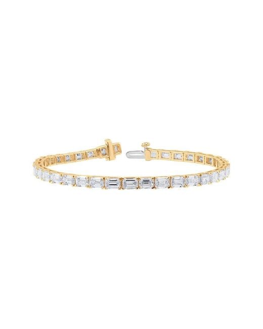 Lab Grown Diamonds Metallic 14K 12.21 Ct. Tw. Lab Grown Diamond Bracelet