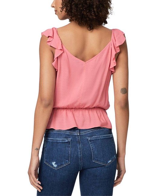 PAIGE Red Fenna Top