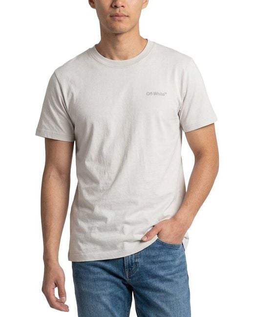 Off-White c/o Virgil Abloh Gray Virgil Bookish Slim T-Shirt for men