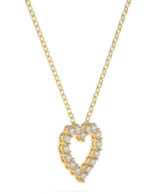 Diamond Select Cuts Metallic 14K 45661.00 Ct. Tw. Diamond Pendant Necklace