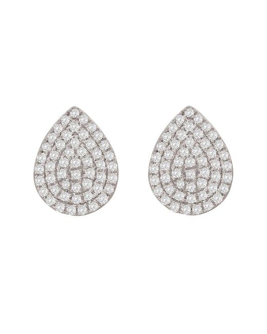 Suzy Levian Multicolor 14k 0.20 Ct. Tw. Diamond Pear Studs