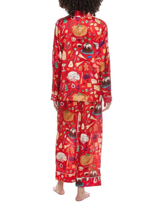 Karen Mabon Red 2Pc Pajama Set