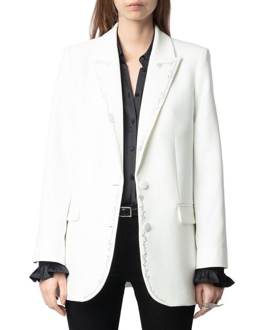 Zadig & Voltaire White Viva Blazer
