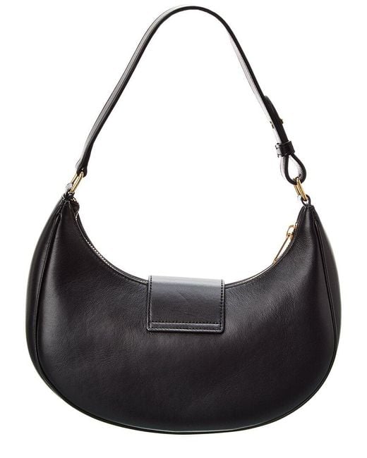 Céline Black Ava Triomphe Medium Leather Shoulder Bag