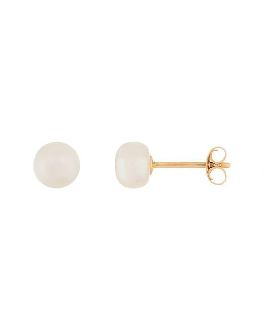Splendid Multicolor 14k 5-6mm Freshwater Pearl Earrings
