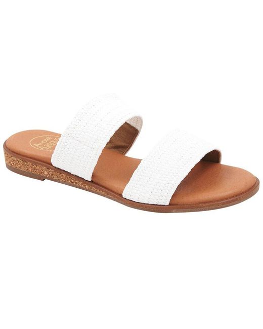 Andre Assous Brown Galia Raffia Sandal