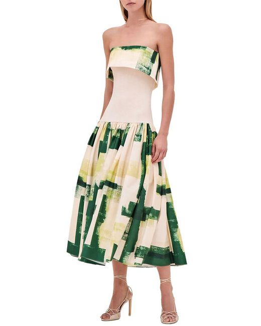 Dilireba Green Midi Dress