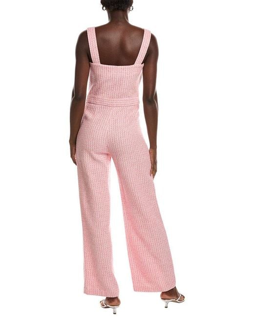 Maje Pink Tweed Jumpsuit