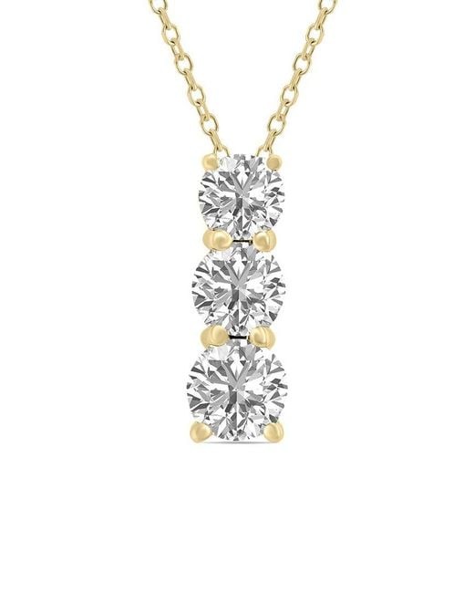 Lab Grown Diamonds White 14k 1.00 Ct. Tw. Lab Grown Diamond Necklace