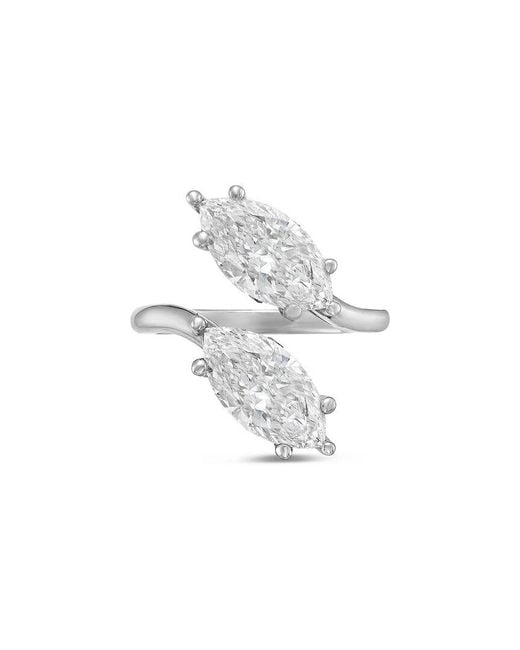 Diana M White Diana M. Platinum 10.00 Ct. Tw. Lab-Grown Diamond Two-Stone Ring