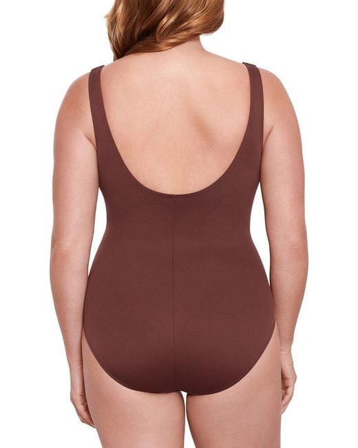Miraclesuit Purple Solid Escape One-Piece