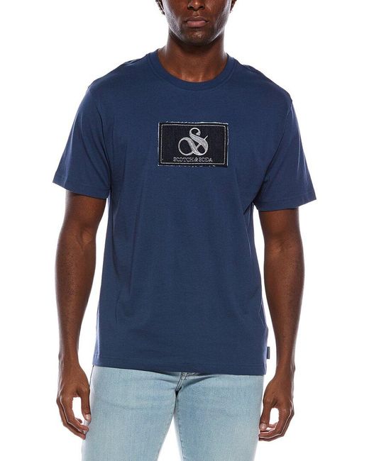 Scotch & Soda Blue Graphic T-Shirt for men